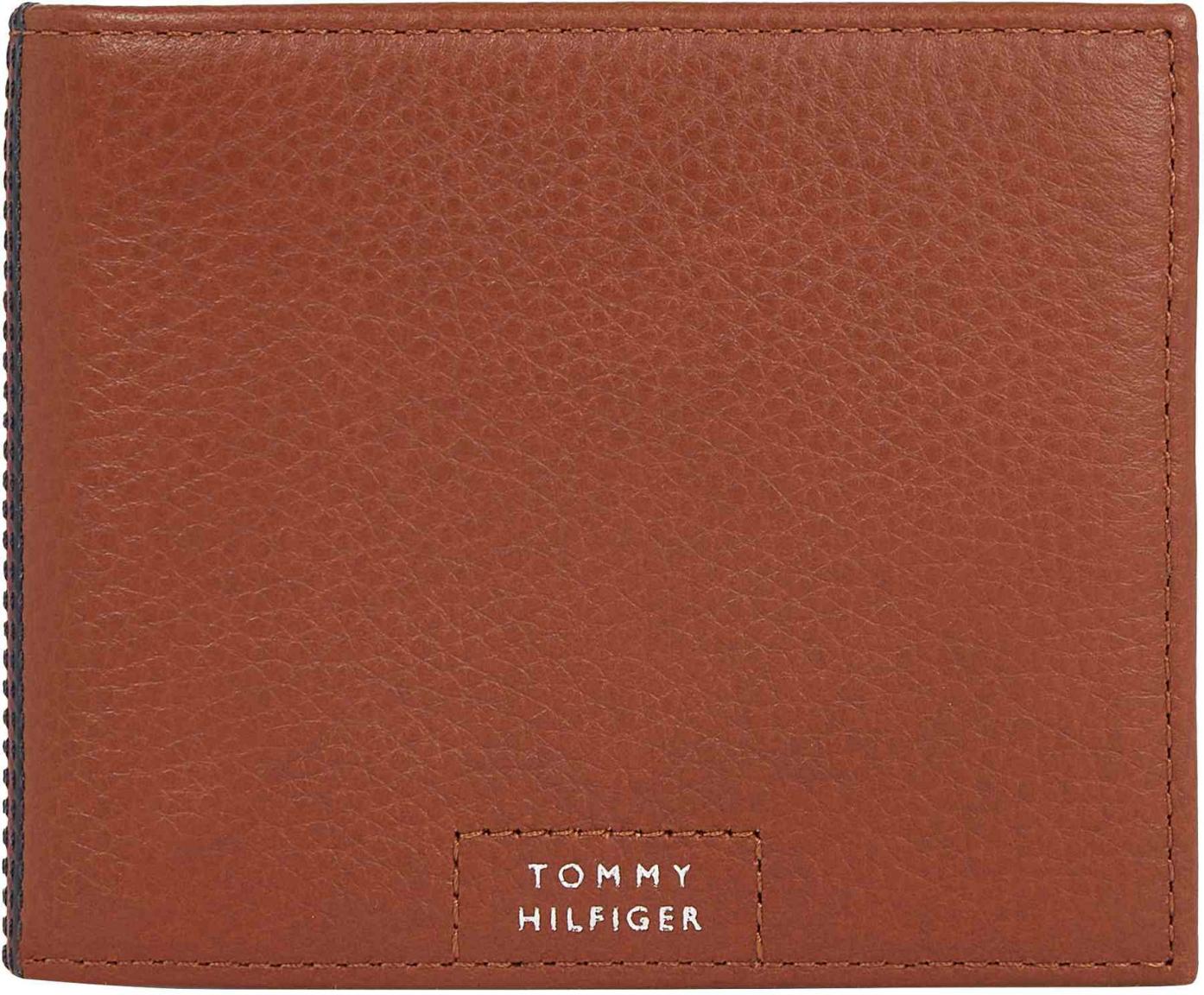 Tommy Hilfiger Geldbörse Herren TH Prem Leather Flap & Coin echt Leder braun