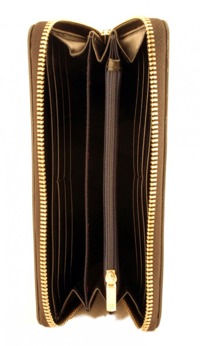 Tommy Hilfiger Geldbörse Love Reißverschluss Print Schwarz