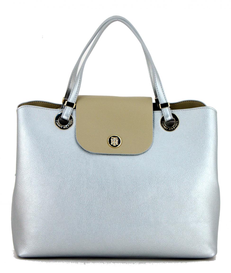 Tommy Hilfiger Handtasche dunkelblau Monogram Satchel Navy