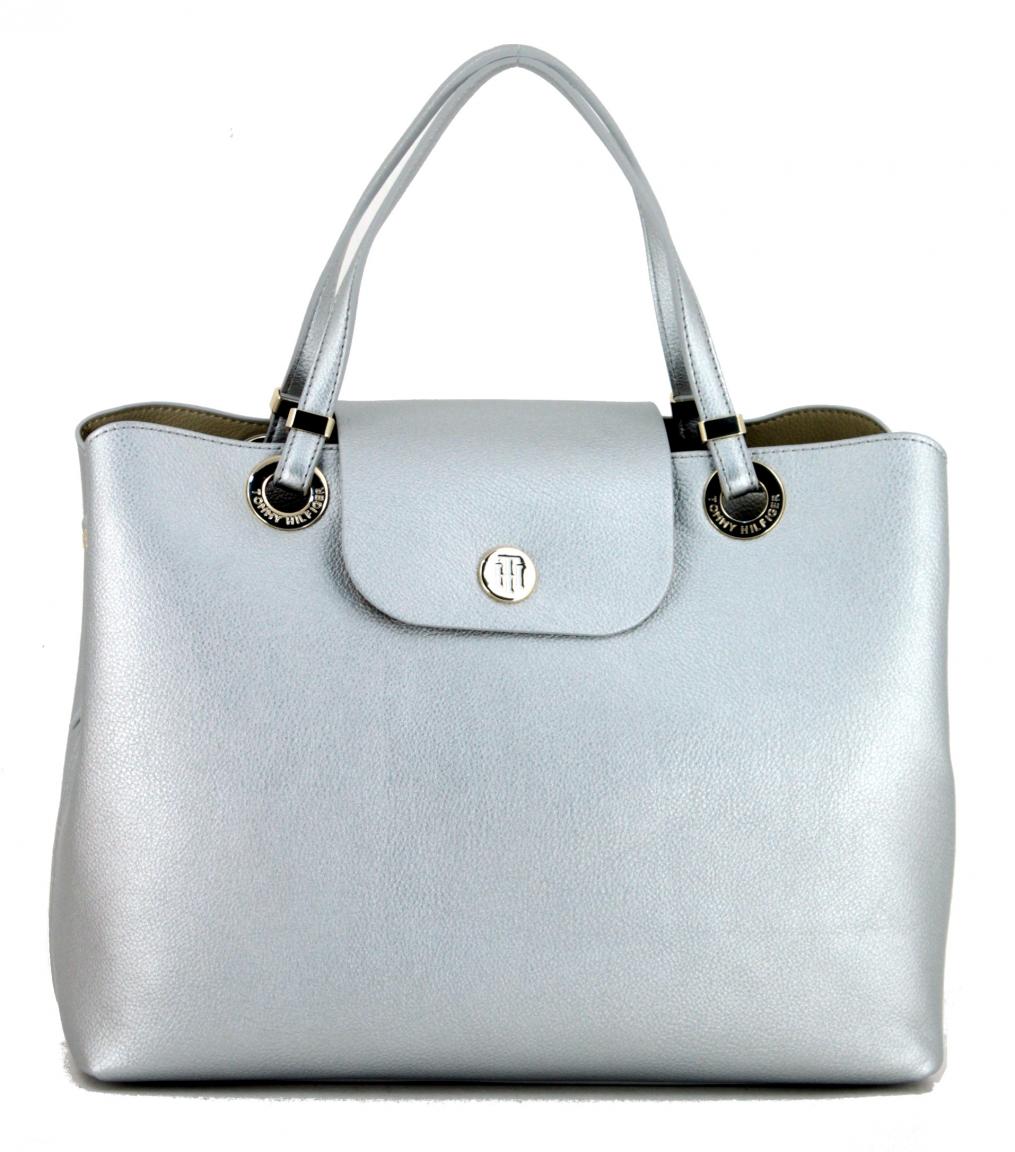 Tommy Hilfiger Handtasche dunkelblau Monogram Satchel Navy