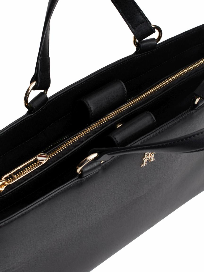 Tommy Hilfiger Henkeltasche Büro Monotype Satchel Black