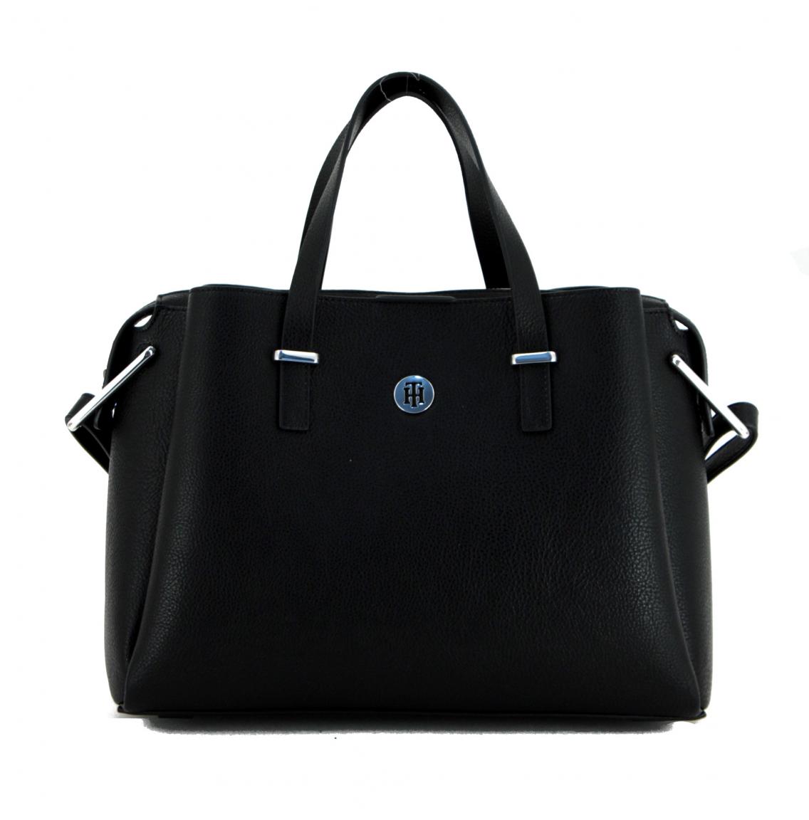 Tommy Hilfiger Henkeltasche Core Satchel dunkelblau Streifen