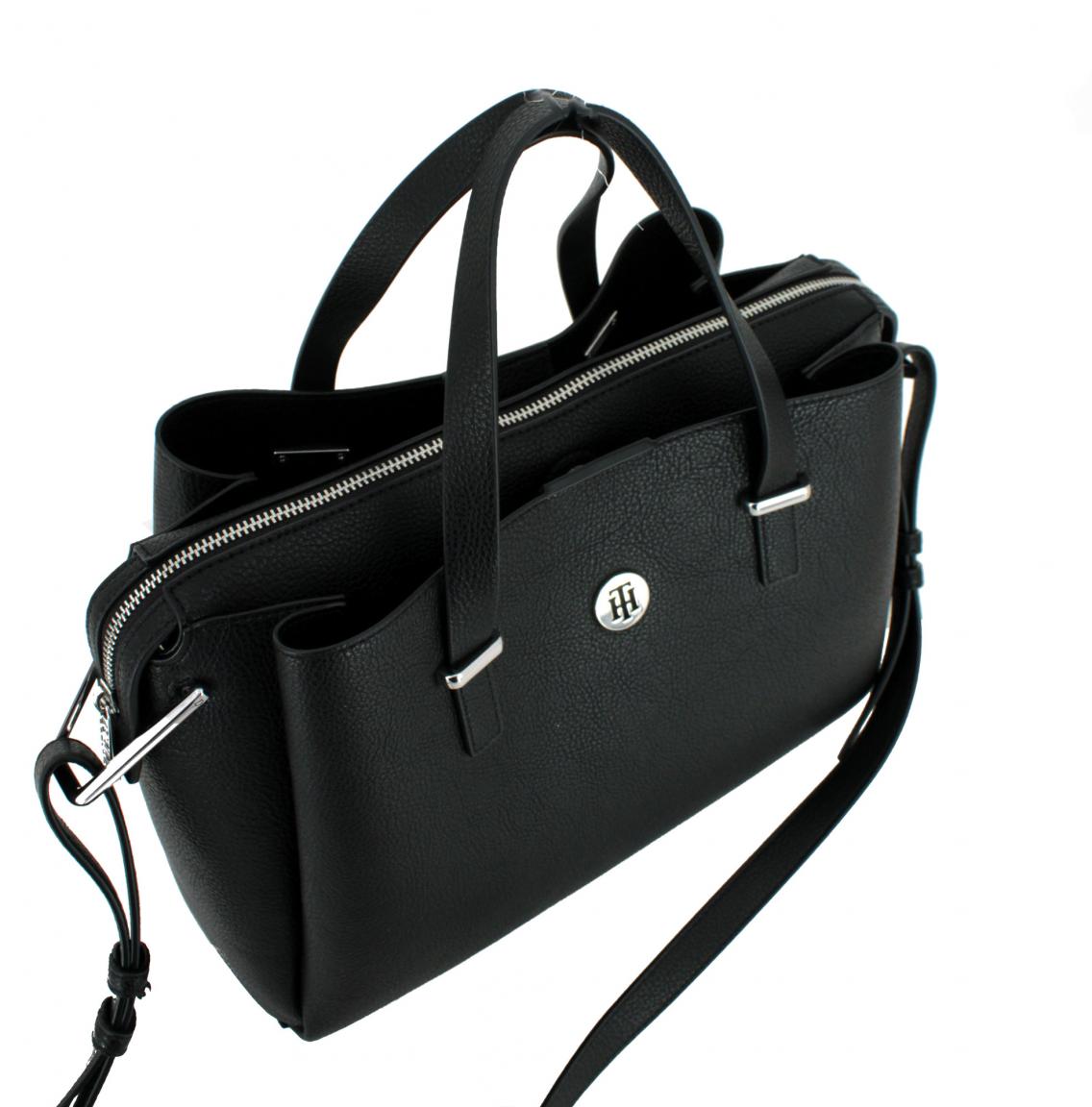 Tommy Hilfiger Henkeltasche Core Satchel dunkelblau Streifen