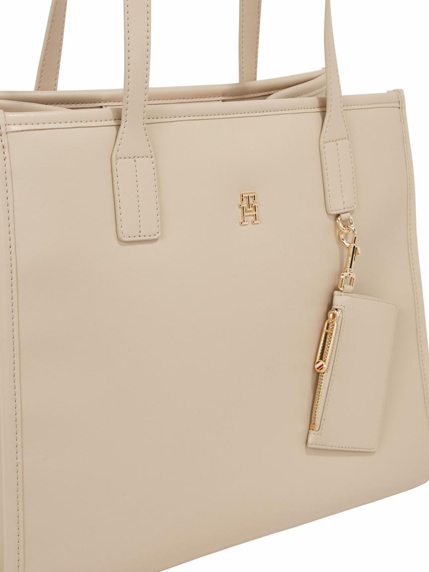 Tommy Hilfiger Henkeltasche TH City Tote White Clay