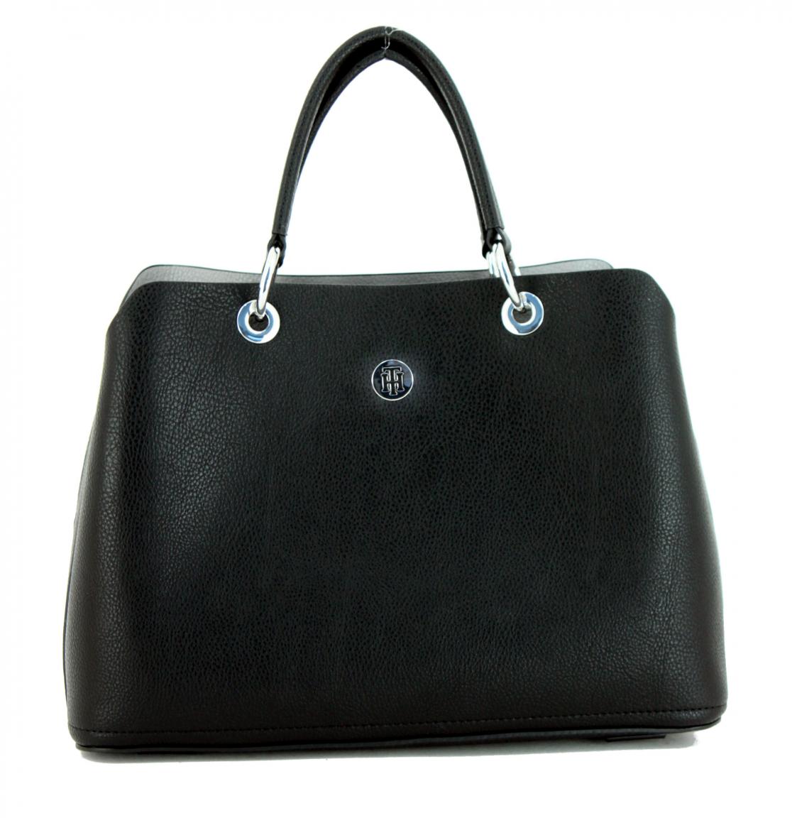 Tommy Hilfiger Henkeltasche TH Core Satchel dunkelblau burgundy