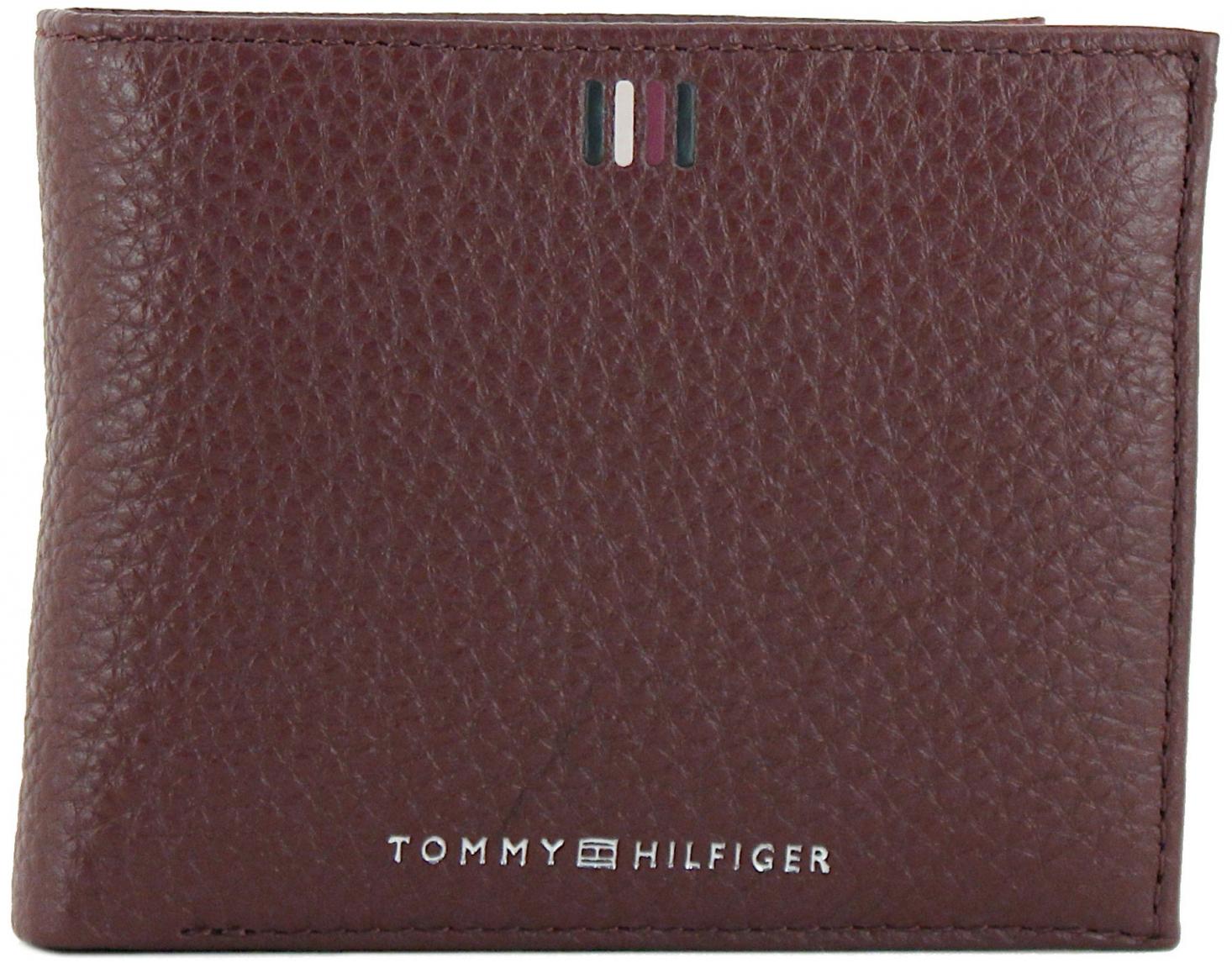 Tommy Hilfiger Herren Geldbörse Central CC Flap And Coin Leder Dark Chestnut