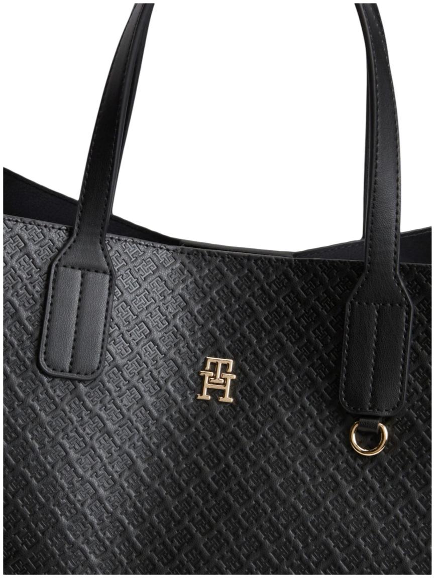 Tommy Hilfiger Icon Satchel Mono Kurzgrifftasche Schwarz