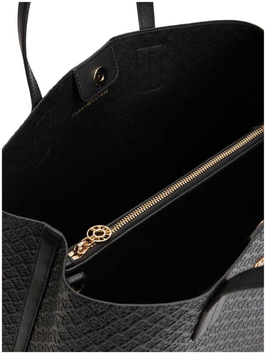 Tommy Hilfiger Icon Satchel Mono Kurzgrifftasche Schwarz