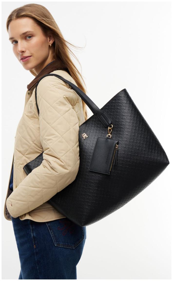 Tommy Hilfiger Icon Tote Shopper Black Mono