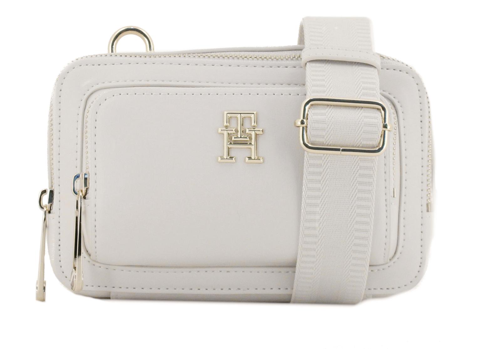 Tommy Hilfiger Iconic Camera Bag Feather White hellbeige offwhite Schultertasche