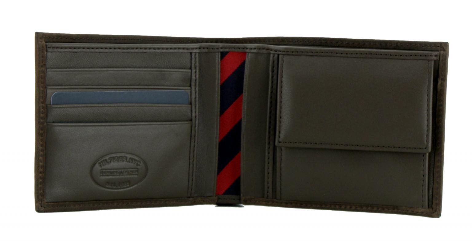 Tommy Hilfiger Johnson Lederbörse Herren Velours dunkelbraun