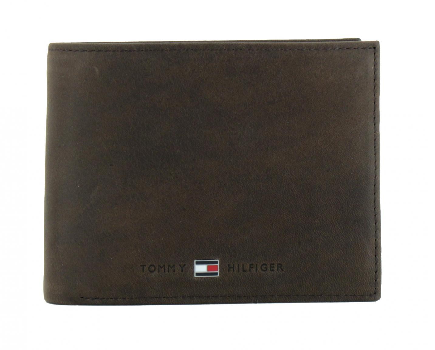 Tommy Hilfiger Johnson Lederbörse Herren Velours dunkelbraun