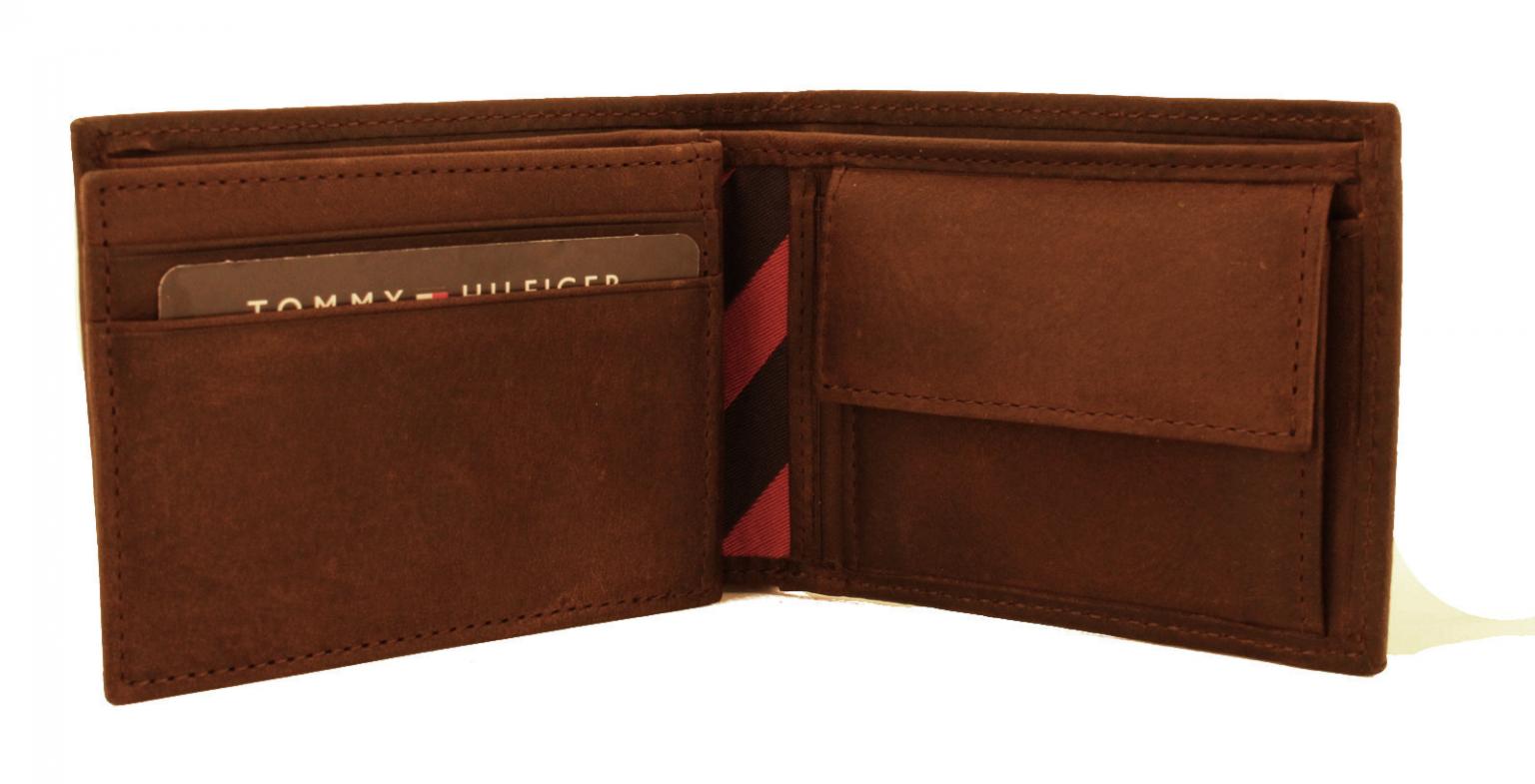 Tommy Hilfiger Johnson Mini Geldtasche Rauhleder dunkelbraun