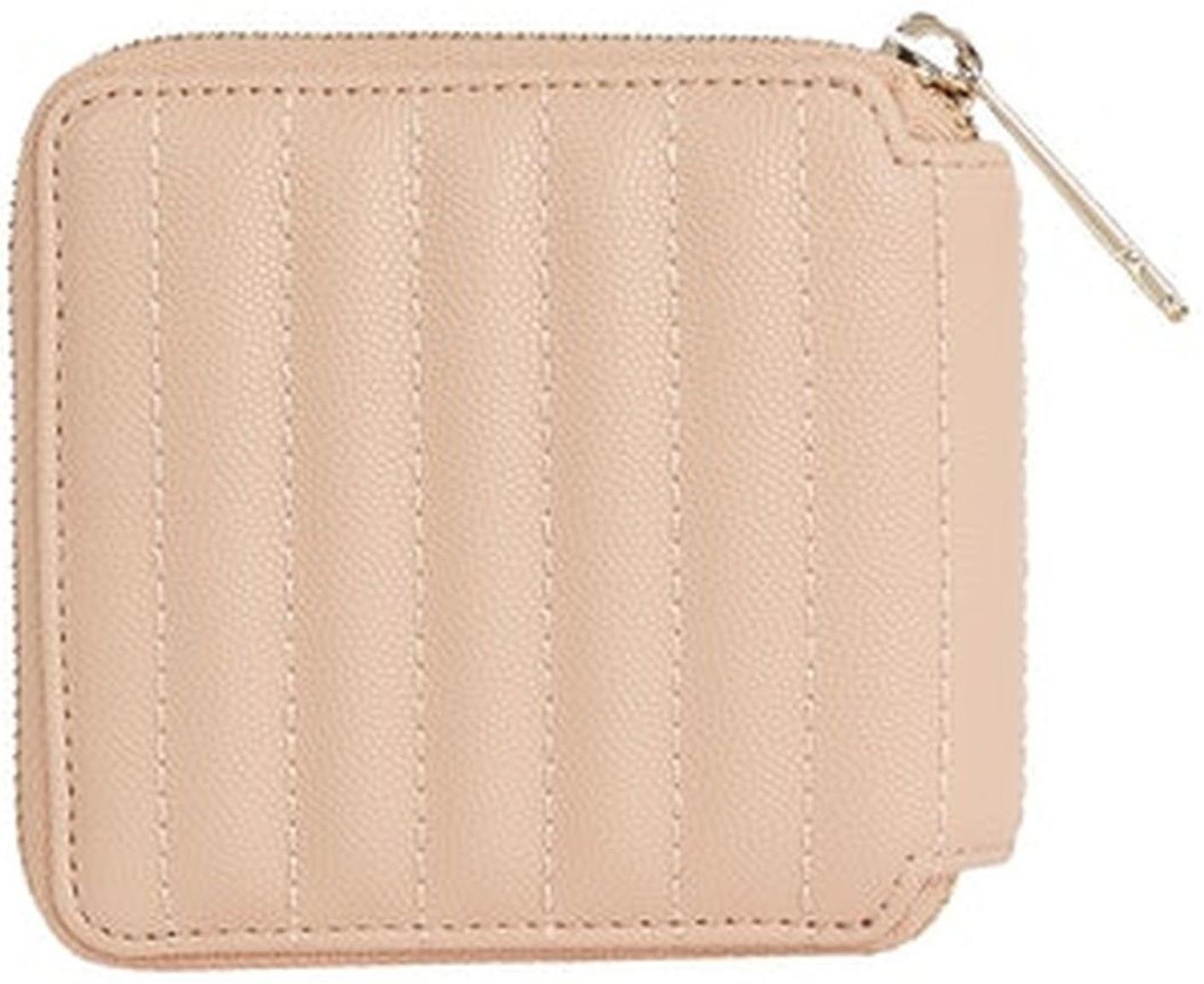 Tommy Hilfiger Kompakt Wallet kubisch Timeless Med Quilted Nude Sandrift