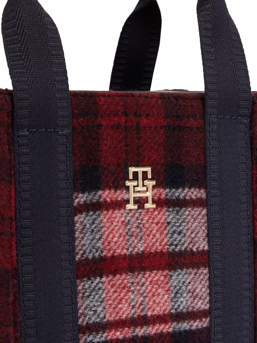 Tommy Hilfiger Kurzgrifftasche Check Identity Wolle