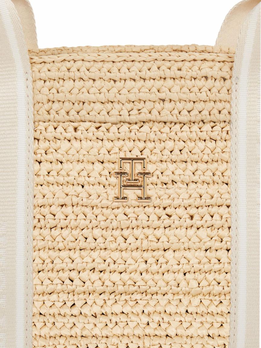Tommy Hilfiger Kurzgrifftasche Crossover Spring Logo Mini Basttasche 