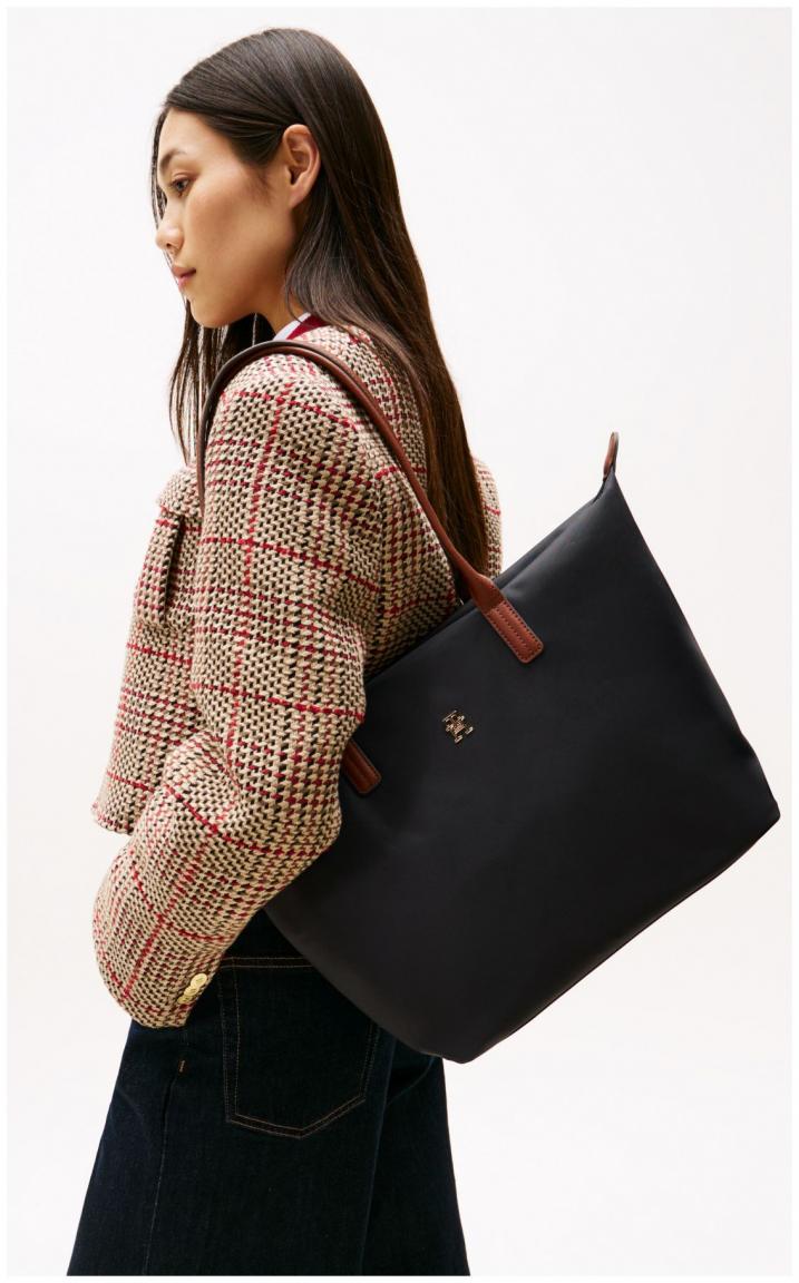 Tommy Hilfiger Medium Nylontasche schwarz Popette Tote