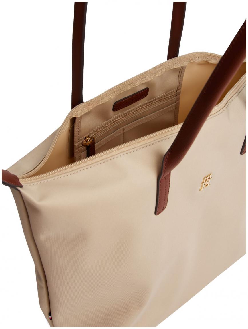 Tommy Hilfiger Popette Tote Medium Perlon Shopper Sandalwood Beige