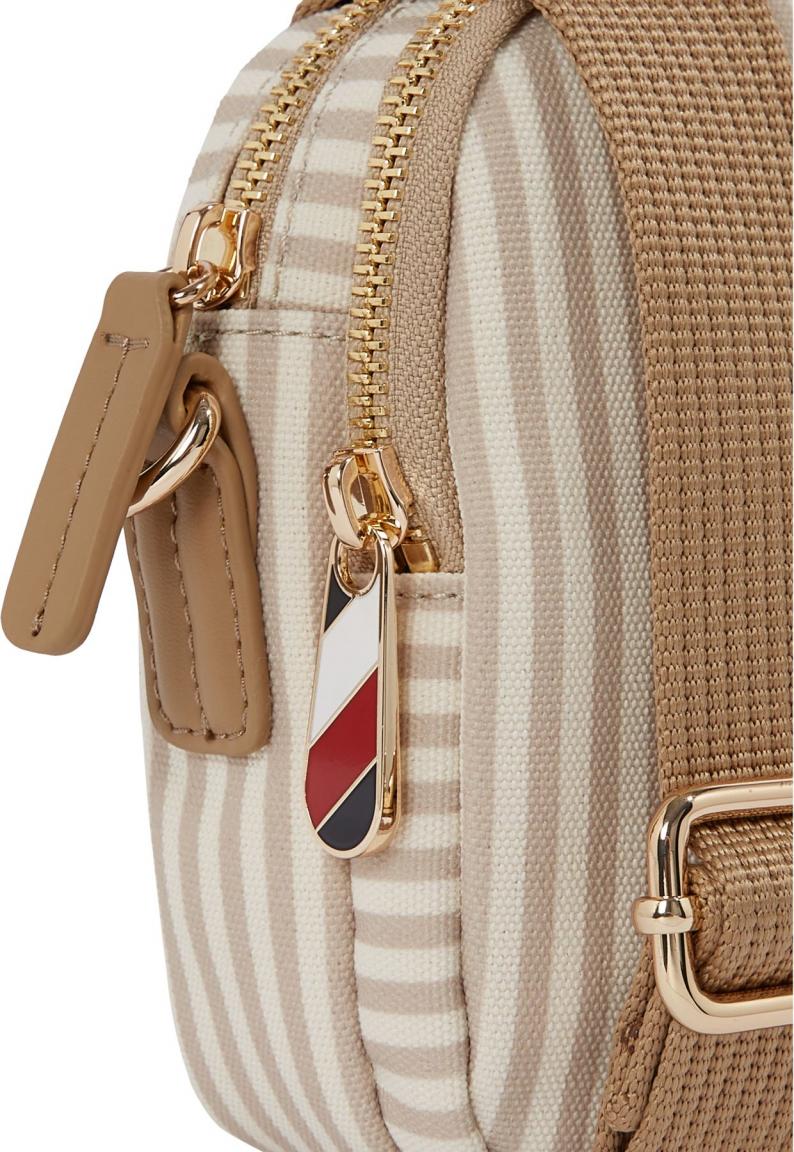 Tommy Hilfiger Poppy Summer Camera Bag Safari Canvas Stripe Beige