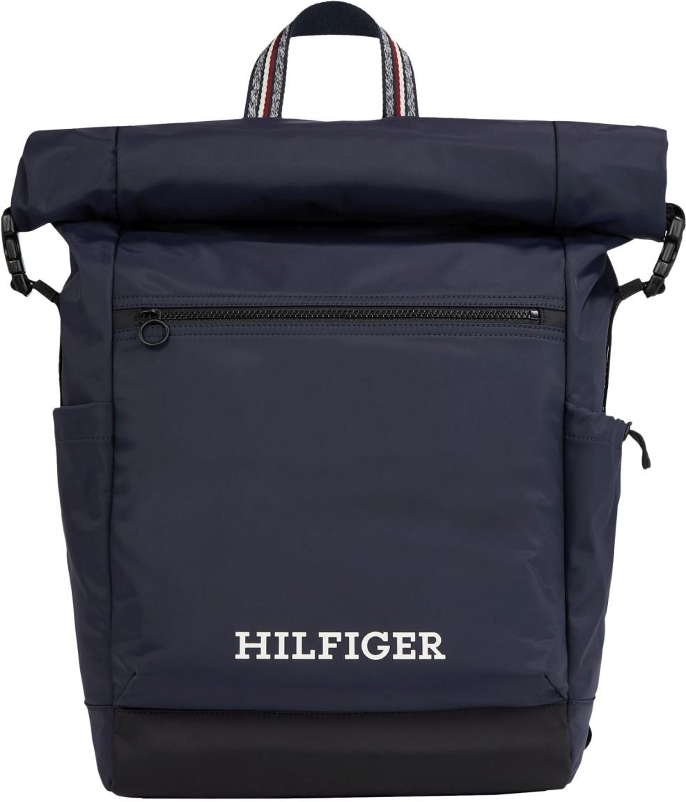 Tommy Hilfiger Rucksack Überschlag Rolltop Men Blau Recycling 