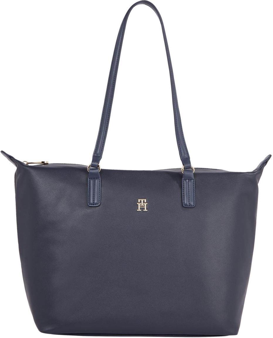 Tommy Hilfiger Shopper Kunstleder Poppy Plus dunkelblau