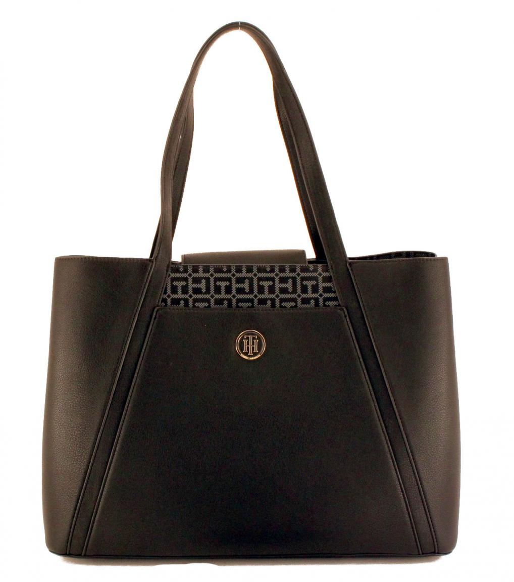 Tommy Hilfiger Shoppertasche Bag in Bag Innentasche schwarz
