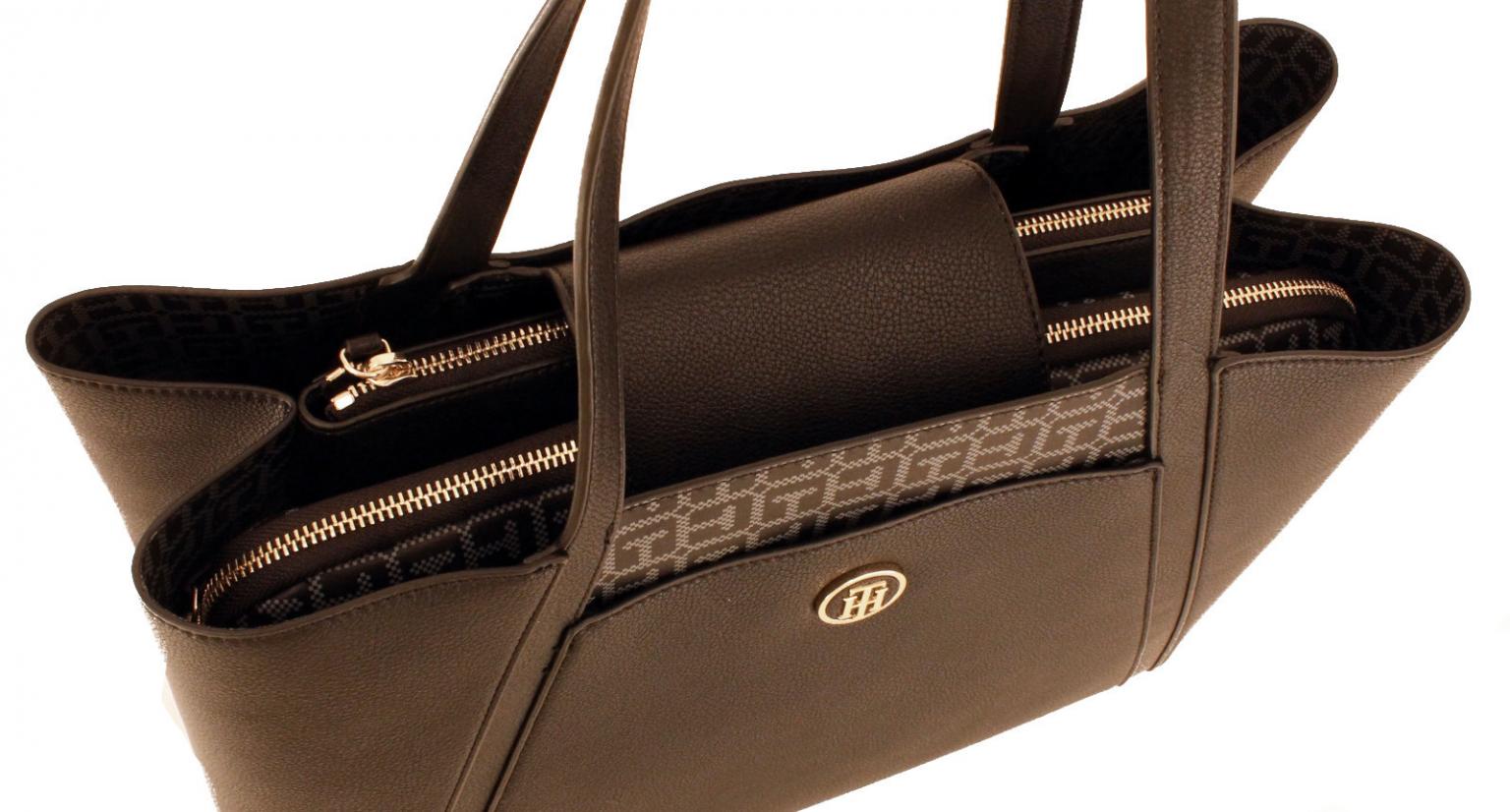 Tommy Hilfiger Shoppertasche Bag in Bag Innentasche schwarz