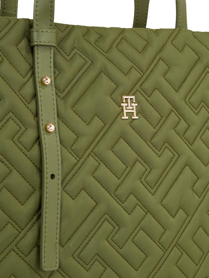Tommy Hilfiger TH Soft Nylon Tote Mono grün putting green
