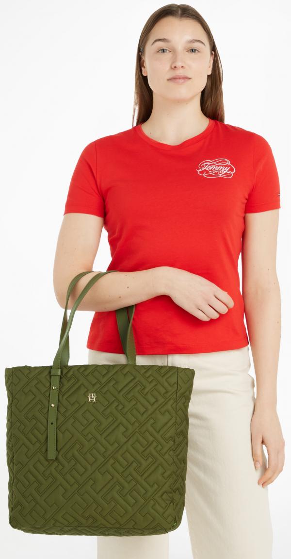 Tommy Hilfiger TH Soft Nylon Tote Mono grün putting green