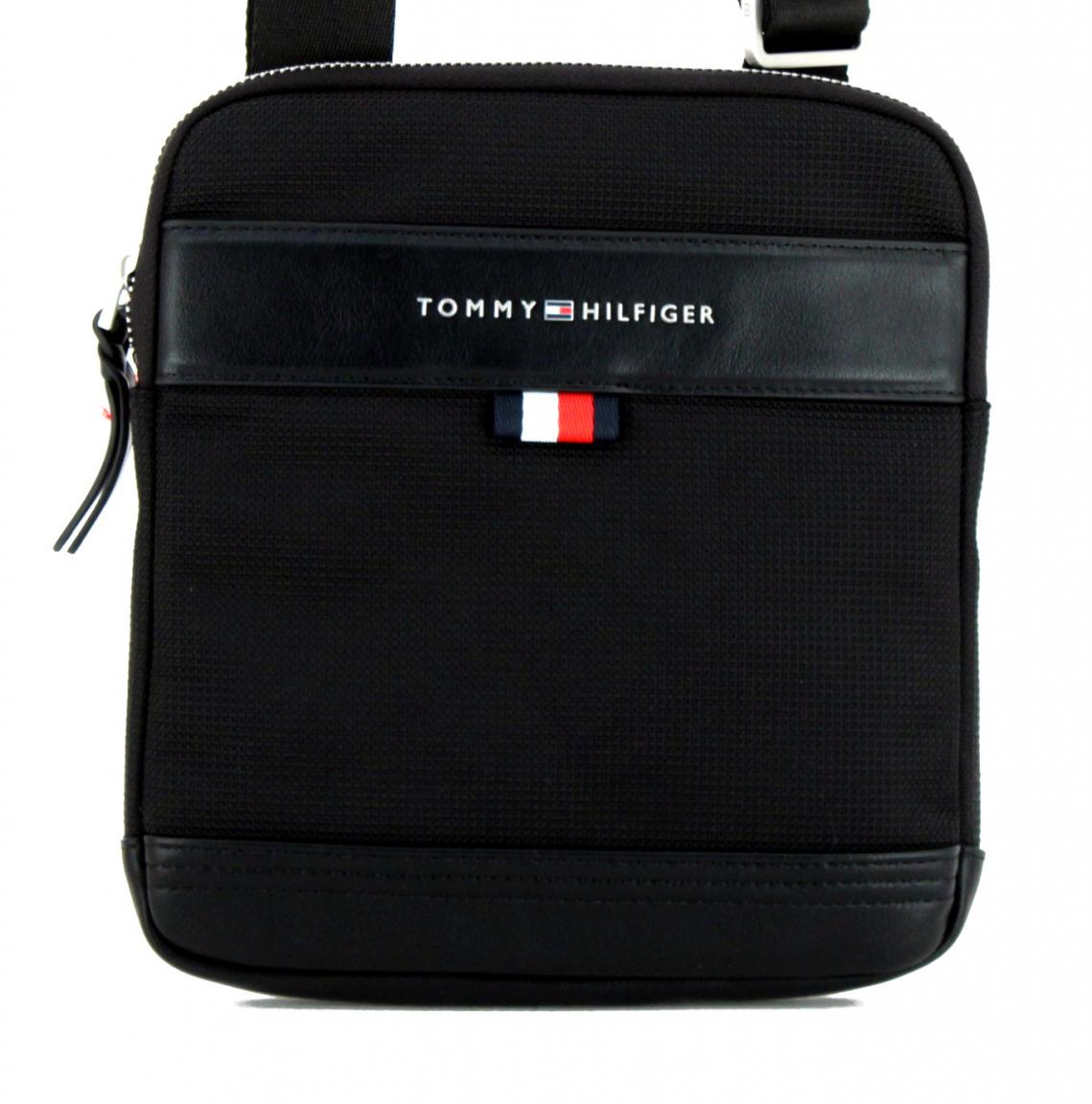 Tommy Hilfiger Tailored Mini Crossovertasche schwarz Nylon