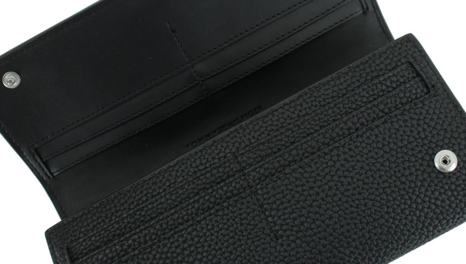 Tommy Hilfiger Überschlagbörse Blockstreifen dunkelblau TH Emblem viele Kartenfächer 