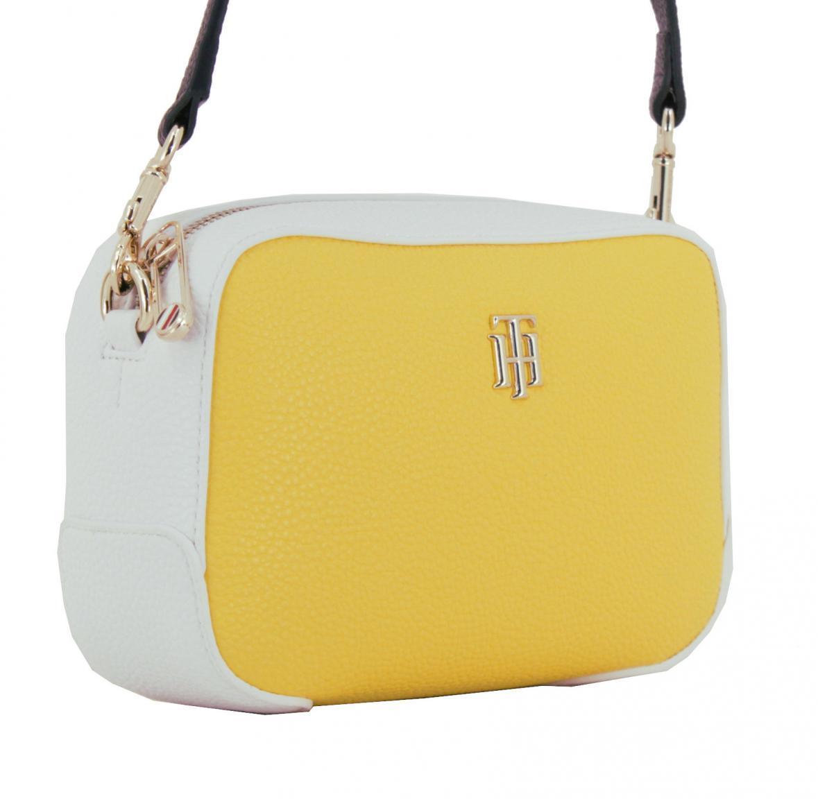 Tommy Hilfiger Umhängetasche TH Essence Crossover CB gelb weiß vivid yellow