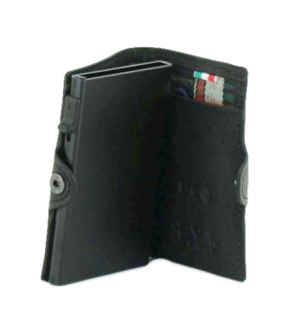 Tony Perotti Cardprotector Black Leder Italien Alukern