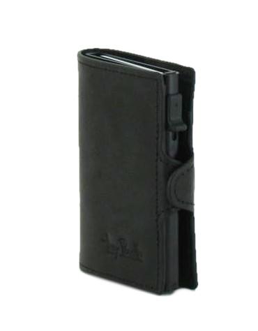 Tony Perotti Cardprotector Black Leder Italien Alukern