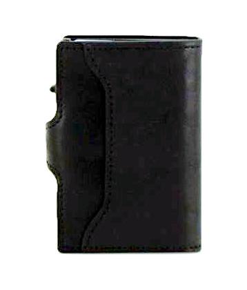 Tony Perotti Cardprotector Black Leder Italien Alukern