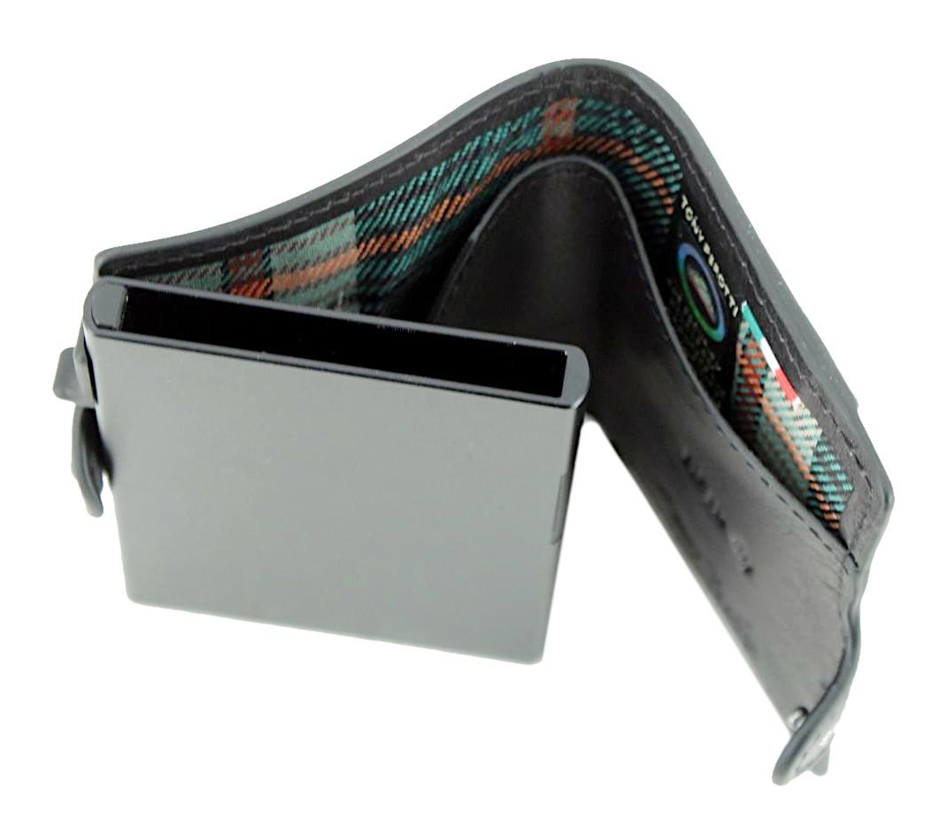 Tony Perotti Cardprotector Black Leder Italien Alukern