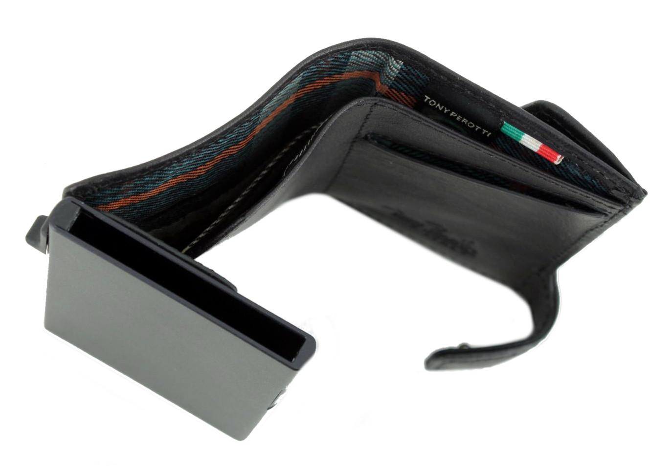 Tony Perotti Lederetui Kartenbörse Furbo Black 