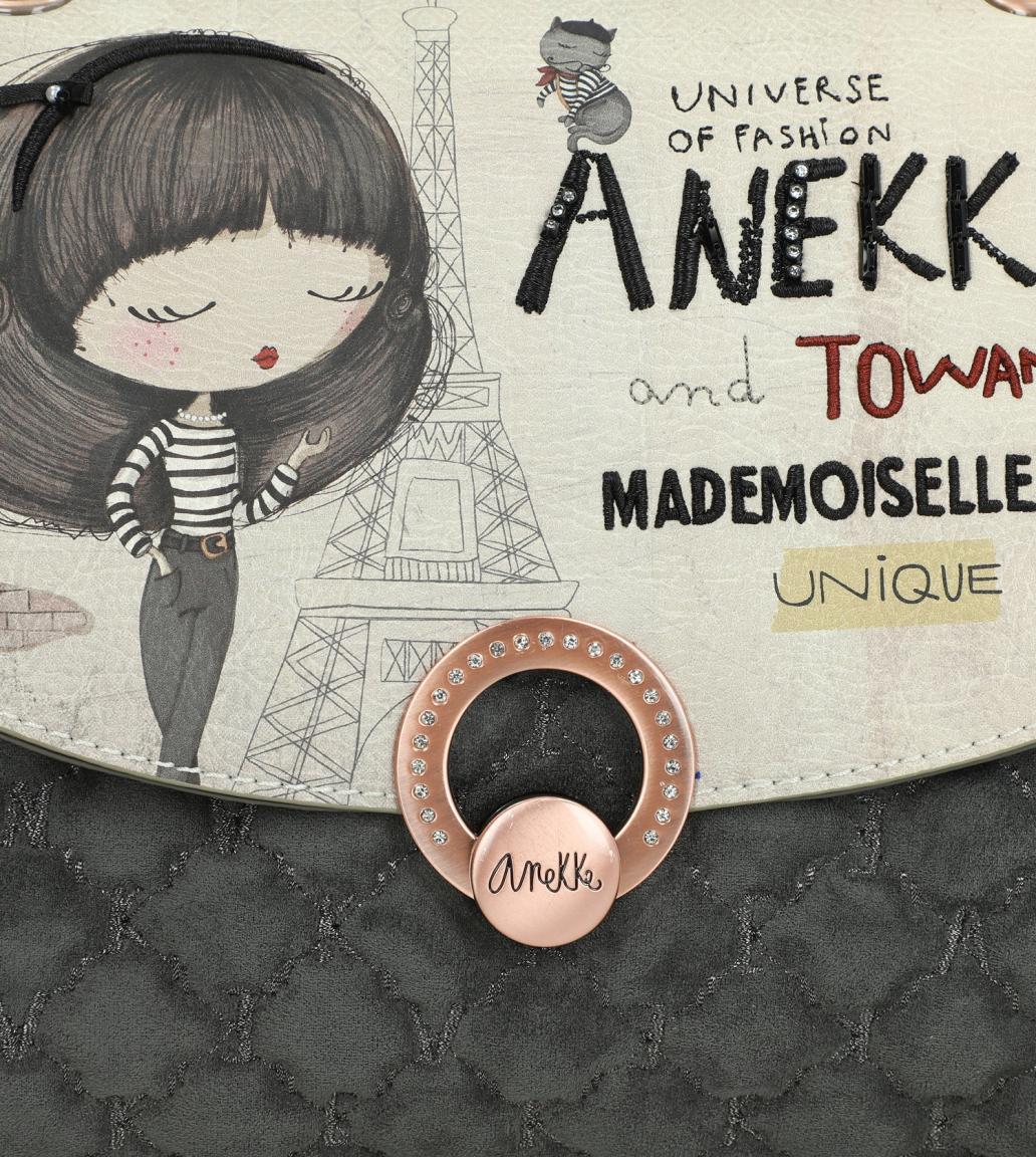 Top Handle Überschlagtasche bestickt Glitzer Anekke Couture Beig