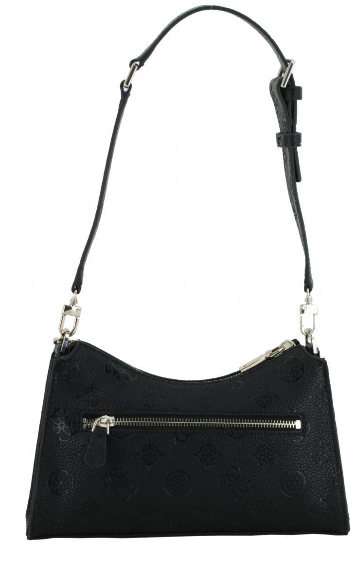 Top Zip Shoulder Bag hellbeige Guess Cresidia II Bone Logoprägung
