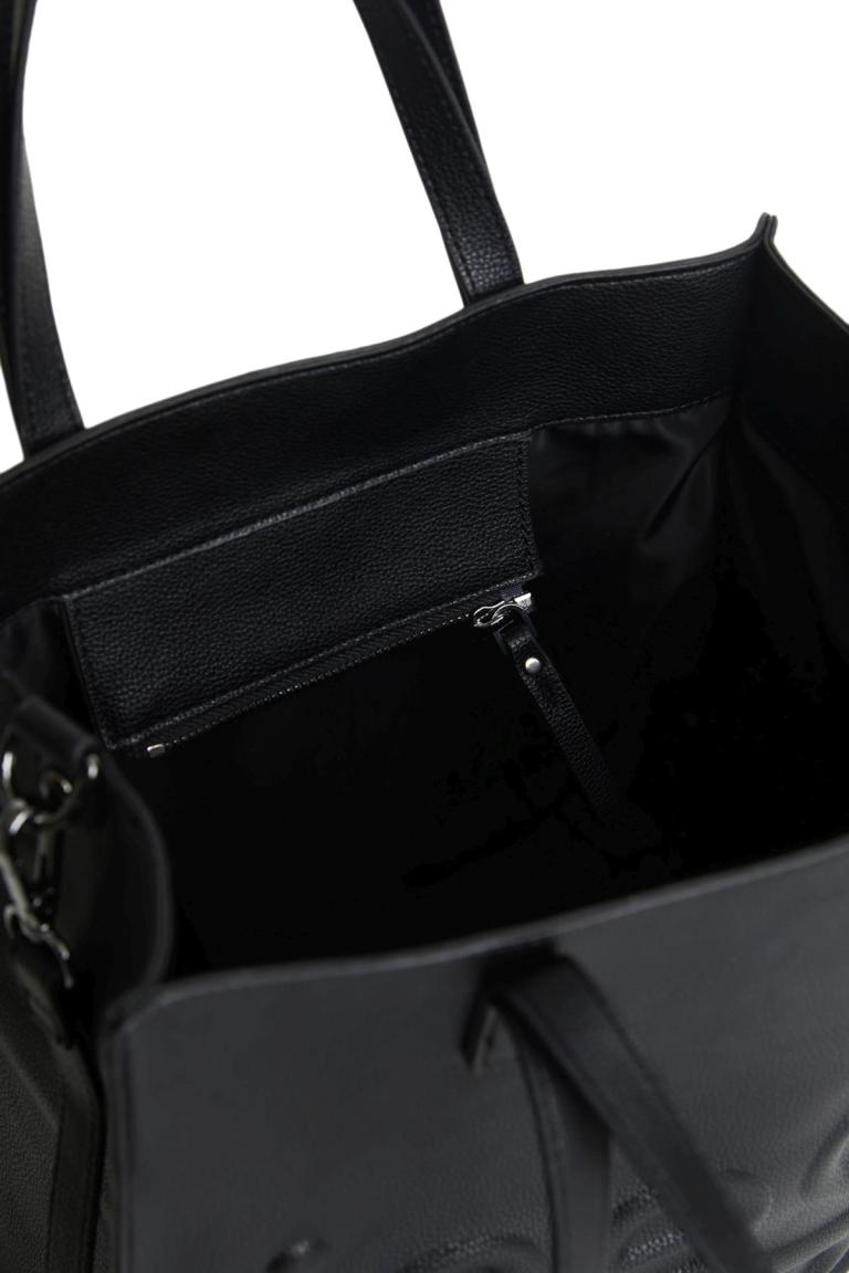 Tote Bag Desigual Psico Logo Merlo Negro Black Wellendesign