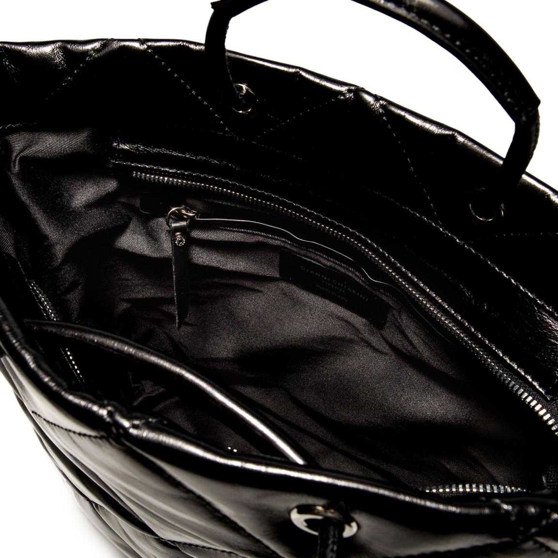 Tote Bag Gianni Chiarini Kate schwarz Nero Lederbeschichtung