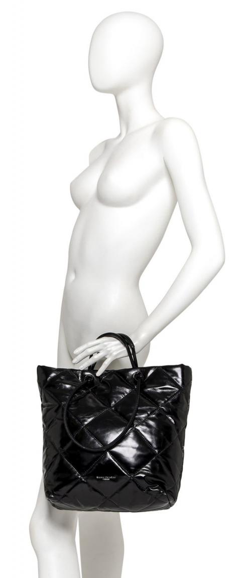 Tote Bag Gianni Chiarini Kate schwarz Nero Lederbeschichtung