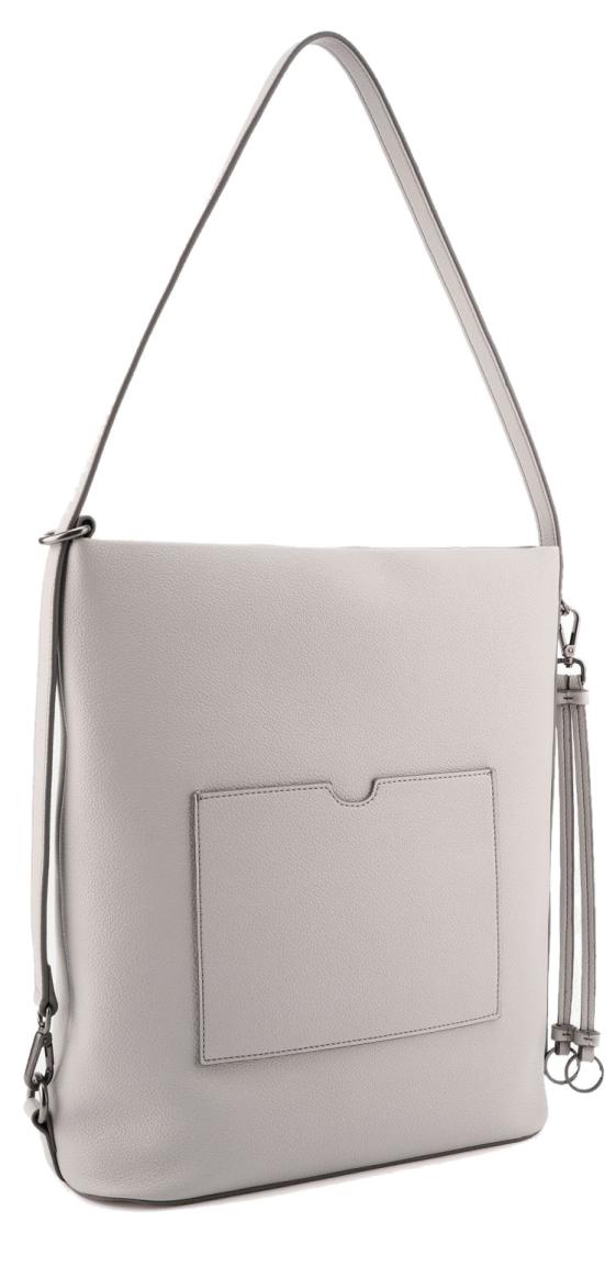 Tote Bag Leder FredsBruder MyBestie Upright Hobo Light Grey