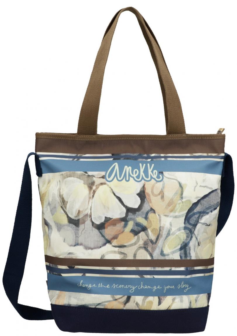 Tragetasche Anekke Memories Stories floraler Print blau braun bunt