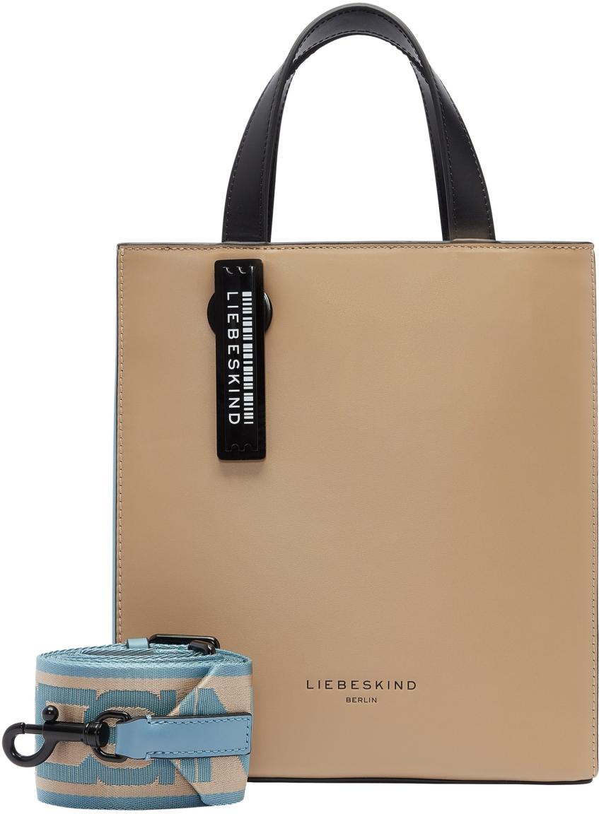 Tragetasche Liebeskind Paper Bag Tote S Natural Blockfarben beige blau