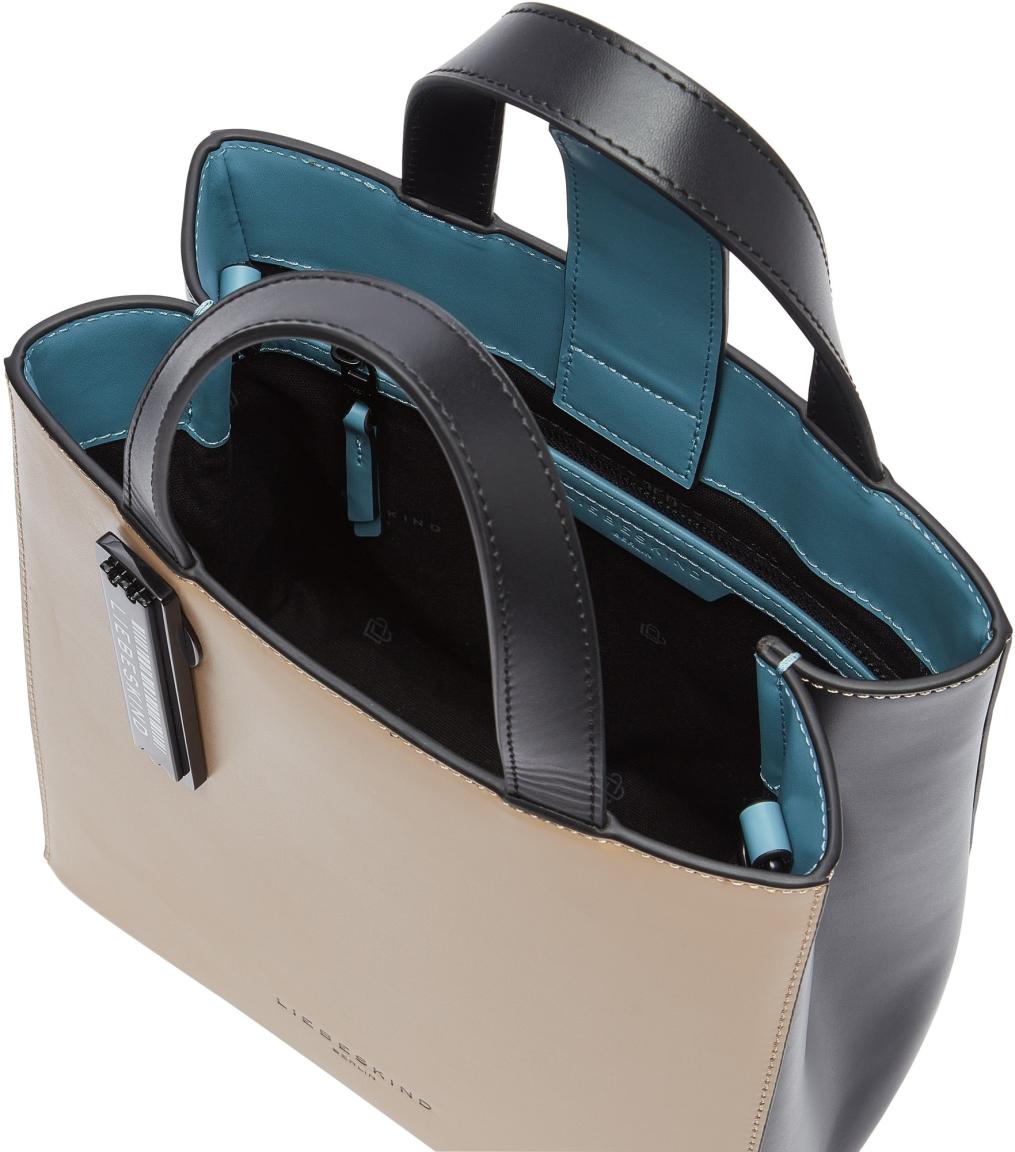 Tragetasche Liebeskind Paper Bag Tote S Natural Blockfarben beige blau