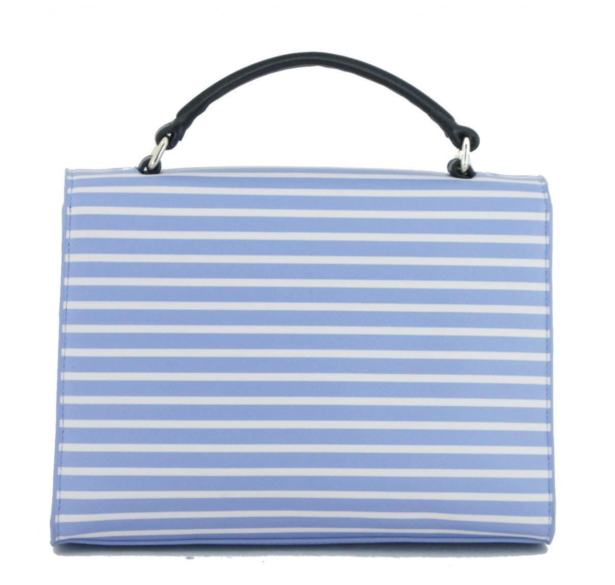 Tragetasche Tommy Hilfiger Saffiano Satchel Stripes Light Iris