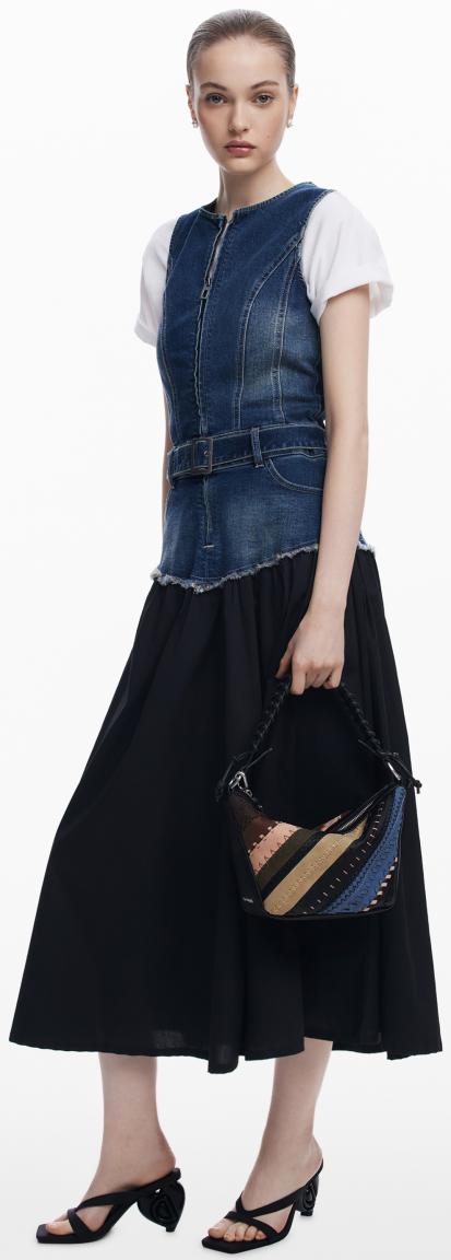 Trapeztasche Desigual Munich bunt Quebec Whipstitch Patch