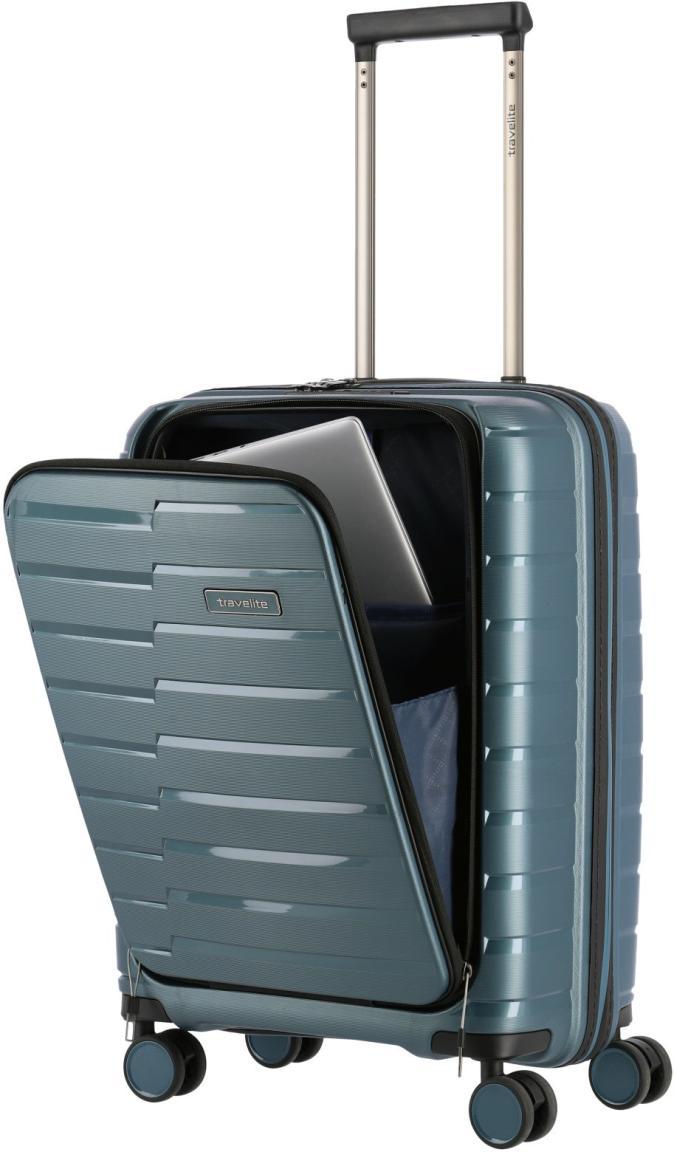 Travelite 55cm Air Base 4w Businesstrolley S Handgepäck Ice Blue Laptop