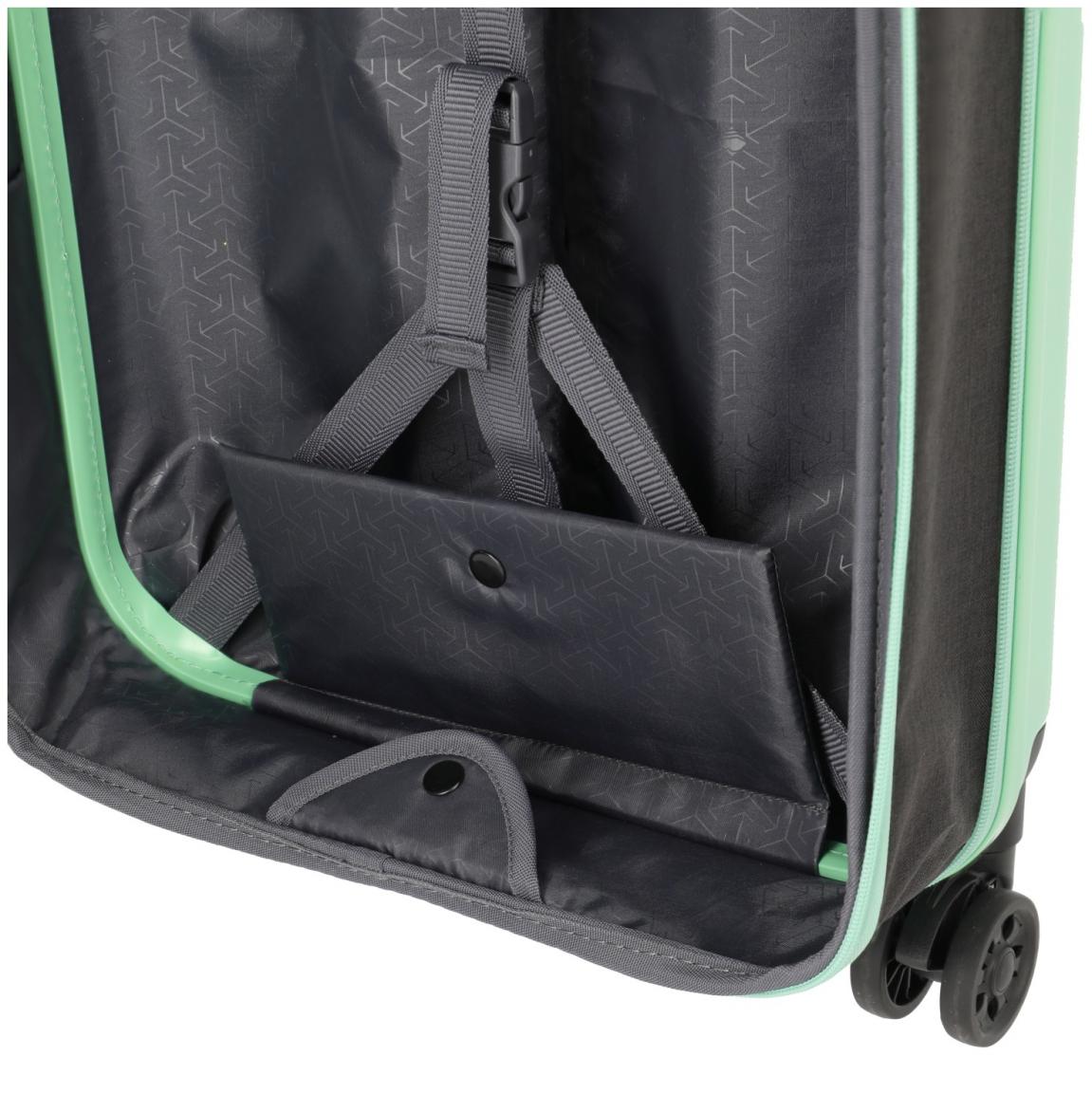 Travelite Basics 4-Rad Trolley 55cm faltbarer Kabinenkoffer hellgrün 